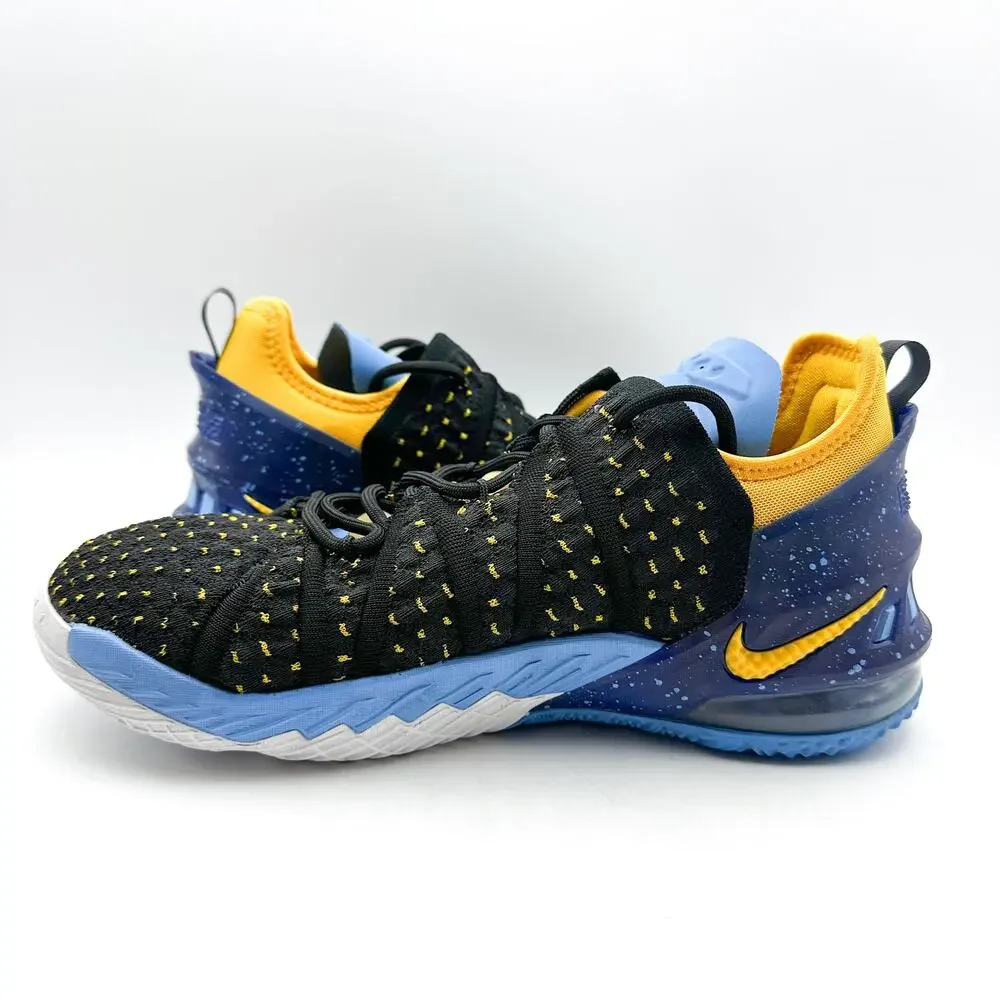 NIKE Youth LeBron 18 GS 'Lakers Heritage' Basketball Shoes 5.5Y Black Multi NWOB